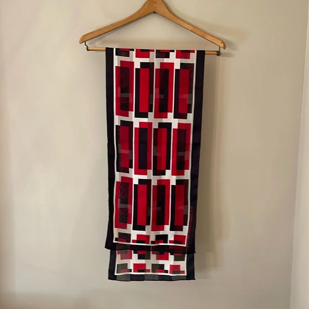 Mary Kay Director Scarf Future Sales Oblong Geometric Abstract Logo 52x11”